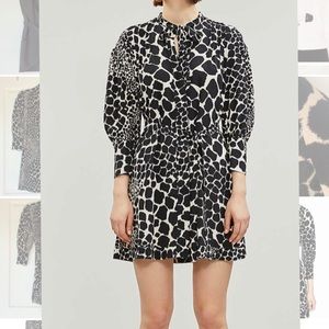 NWT Topshop Mini shirt Dress Giraffe